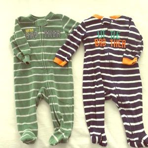 2 little brother footie jammies!